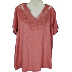 ✨ NWT Lane Bryant Black Lace V-Neck Blouse 14/16 Romantic Chic